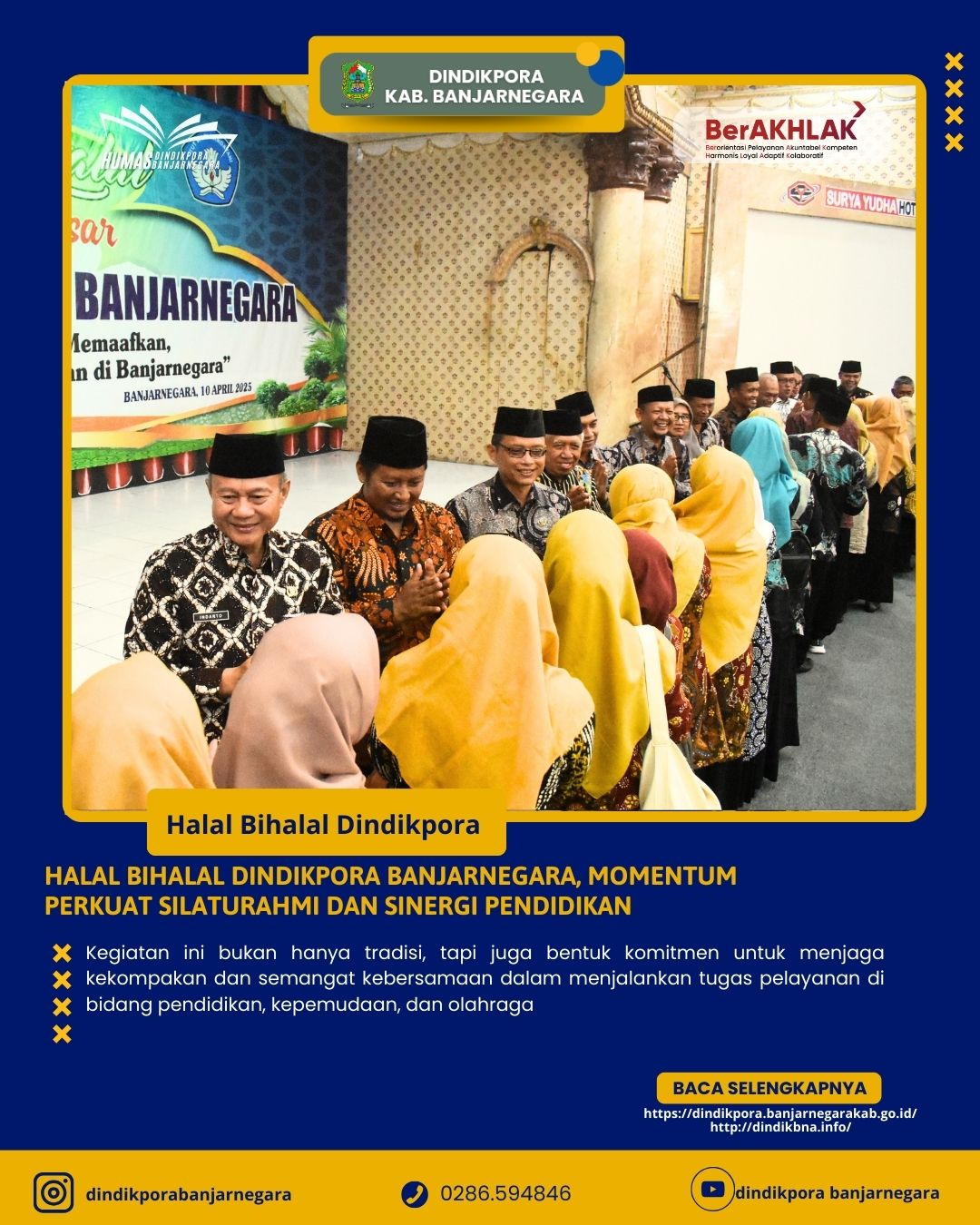 Halal Bihalal Dindikpora Banjarnegara, Momentum Perkuat Silaturahmi dan Sinergi Pendidikan