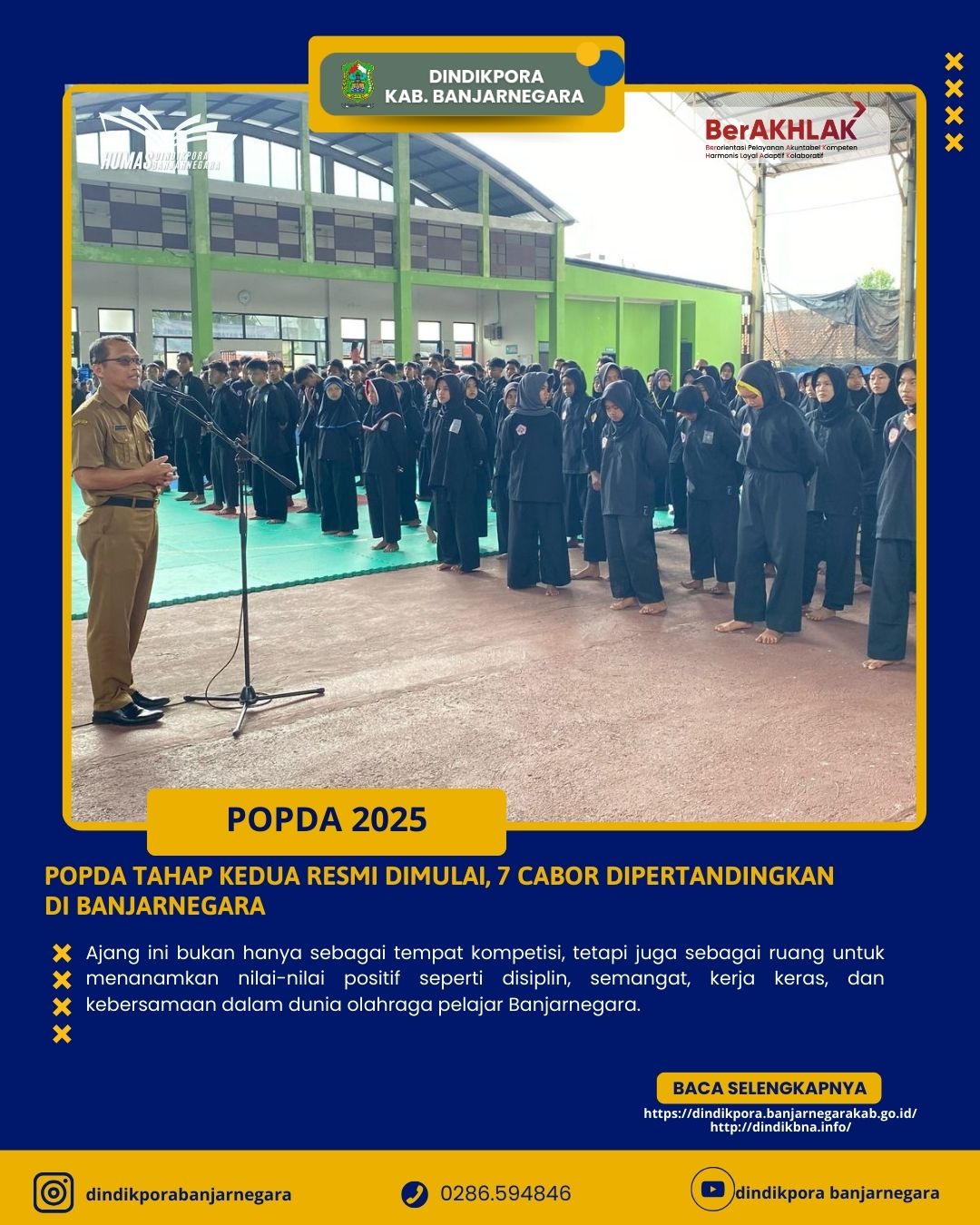 POPDA Tahap Kedua Resmi Dimulai, 7 Cabor Dipertandingkan di Banjarnegara