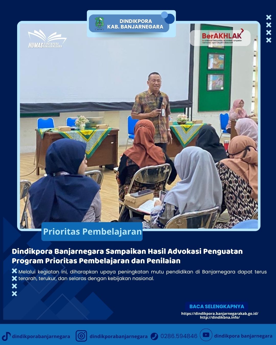 Dindikpora Banjarnegara Sampaikan Hasil Advokasi Penguatan Program Prioritas Pembelajaran dan Penila