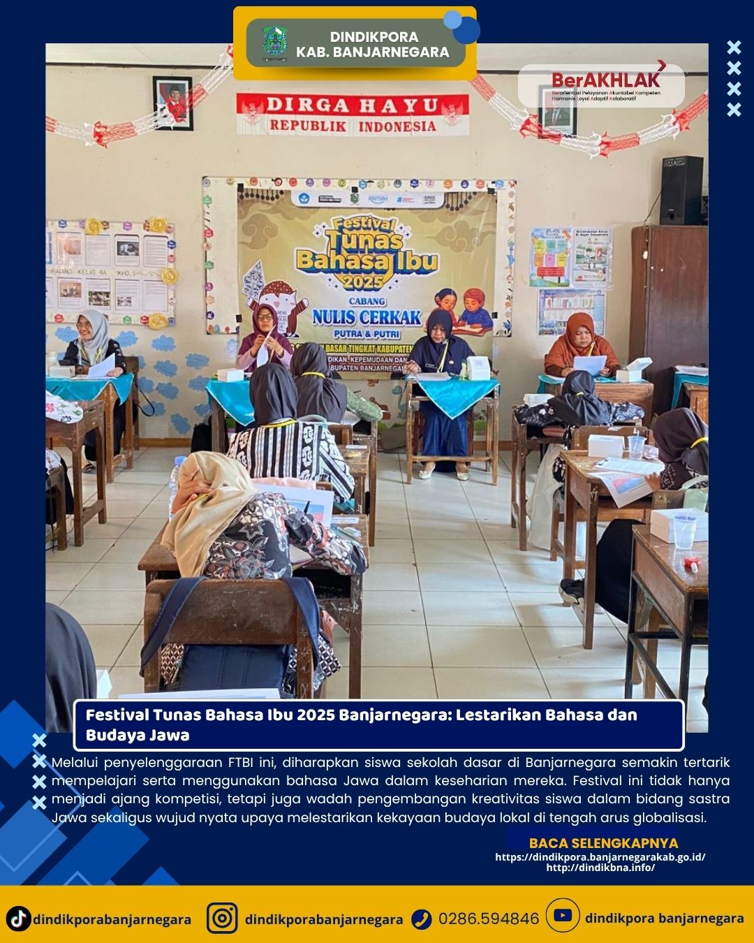 Festival Tunas Bahasa Ibu 2025 Banjarnegara: Lestarikan Bahasa dan Budaya Jawa