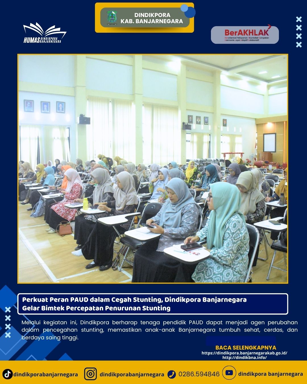 Perkuat Peran PAUD dalam Cegah Stunting, Dindikpora Banjarnegara Gelar Bimtek Percepatan Penurunan S