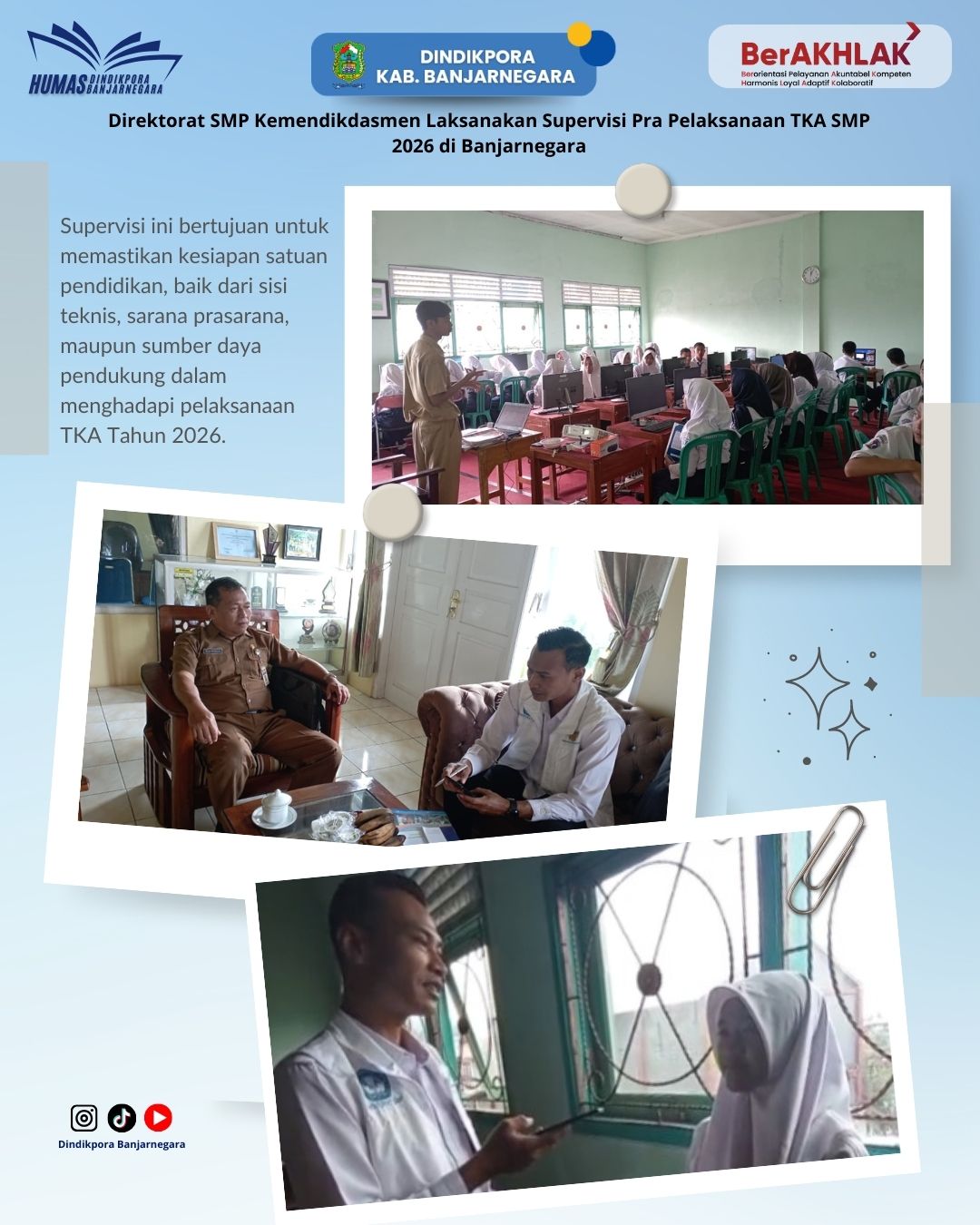 Direktorat SMP Kemendikdasmen Laksanakan Supervisi Pra Pelaksanaan TKA SMP 2026 di Banjarnegara